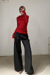 SWAYING/KNIT Water Soluble Wool Lapel SW22AW1T15 Red PS50